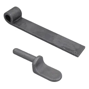 Tailgate Straight Hinge 150 x 30mm + 12.5mm Weld on Gudgeon Pin Self Colour 1pk