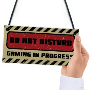 Do Not Disturb Gaming Sign Hanging Gaming Room Sign For Man Cave Gamer Room