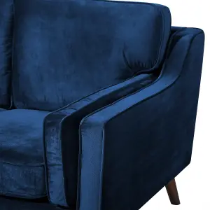 2 Seater Velvet Sofa Navy Blue LOKKA