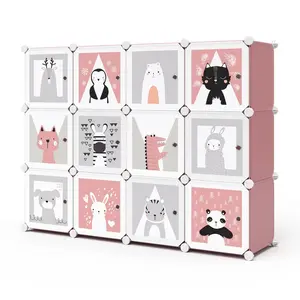 Hamle 75cm Wide Clothes Storage System Pink/Grey/White