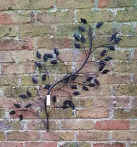 Leaf and Branch Metal Wall Art Garden Décor