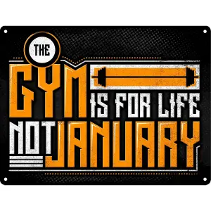 Grindstore The Gym Is For Life Mini Tin Sign Multicoloured (One Size)