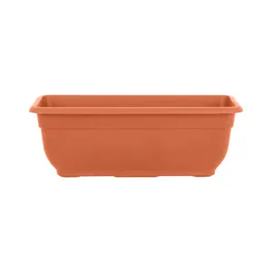 Wham Bell Pot 2x47cm Rectangular Recycled Plastic Trough Terracotta