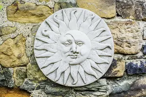 Large Sun and Moon Plaque Wall Decoration