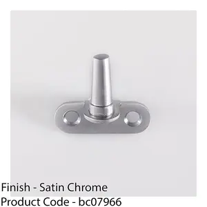 Flush Fitting Cranked Window Casement Pin - 25mm Fixing Centres Satin Chrome