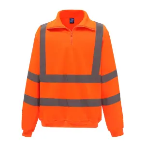 Yoko Mens Hi-Vis Quarter Zip Sweatshirt