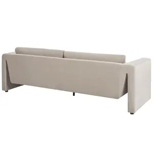 Beliani Modern Velvet Sofa Taupe MAUNU