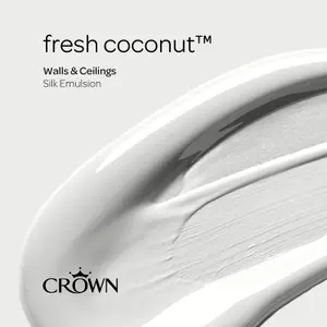 Crown Walls & Ceilings Silk Emulsion Paint Fresh Coconut - 2.5L