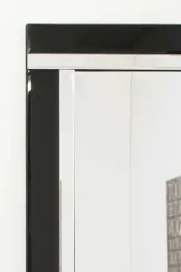 MirrorOutlet Aston Black All Glass Wall Mirror 120 x 40 CM