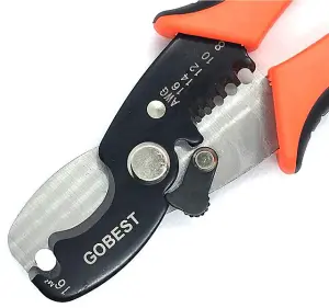 GOBEST cable cutter,wire cable stripper 180mm, AWG 16-8, 1.6-3.2 mm GB-0037)