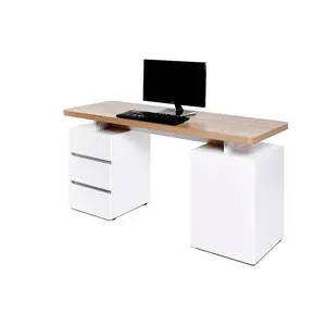 Ercie Desk White/Riviera Oak