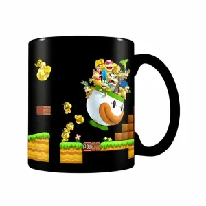 Super Mario Gold Coin Rush Heat Changing Mug Black (One Size)