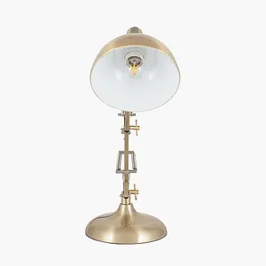 Brass Angled Task Table Lamp Study Desk Like