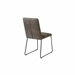 Davina Upholstered Dining Chair (Set of 2) Dark Brown