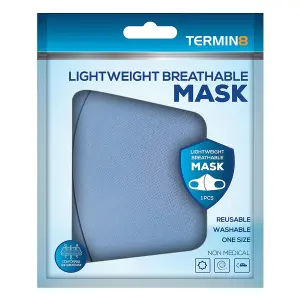 Termin8 Lightweight Breathable Reusable Face Mask for Adults, Machine Washable - Lilac