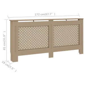 Berkfield Radiator Cover 172x19x81 cm MDF