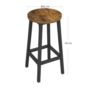 Hemel Bar Stool (Set of 2) Brown