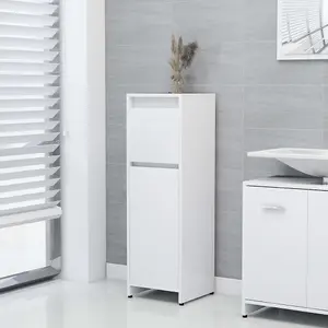 Berkfield Bathroom Cabinet White 30x30x95 cm Engineered Wood