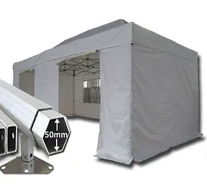 3m x 6m Extreme 50 Instant Shelter Pop Up Gazebos Frame, Canopy & Sides - White