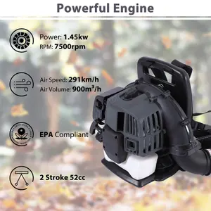 SwitZer Petrol Backpack Shoulder Bag Leaf Blower Snow Sand Stones Anti-Vibration Grey