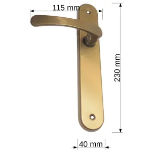 Modern Gold Interior Door Handle Set with Sleek Lever Design and Backplate, Ideal for Bedroom and Bathroom Doors, Durable