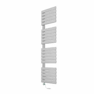 Rinse Bathrooms Designer WiFi Thermostatic Electric Bathroom Heated Towel Rail Radiator with Timer Flat Panel 1800x500mm Chrome