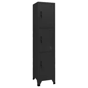 Berkfield Locker Cabinet Black 38x45x180 cm Steel