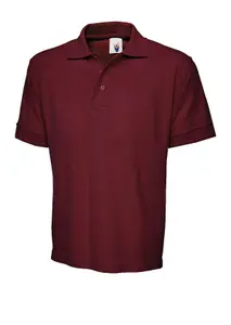 Uneek - Unisex Premium Poloshirt - 50% Polyester 50% Cotton - Maroon - Size XS