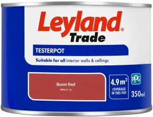 Leyland Trade Vinyl Matt Walls & Ceilings Emulsion Paint Burnt Red (PPG17-13) 350ml Tester