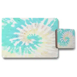 Tie dye pattern shibori print (Placemat & Coaster Set) / Default Title