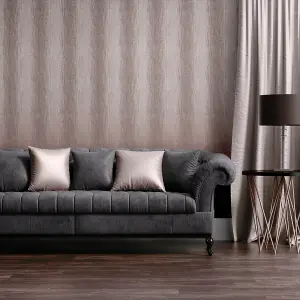 Muriva Rose Gold Stripe Metallic effect Embossed Wallpaper