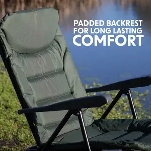 Dellonda Portable Fishing Chair, Reclining, Water Resistant, Adjustable - DL74