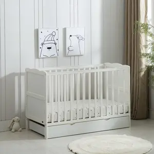 Draper Cot Bed with Mattress White