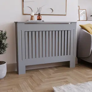 Vida Designs Chelsea Medium Grey Radiator Cover