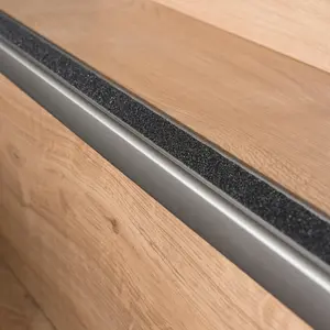 Anodised aluminium anti non slip stair edge nosing trim 900mm x 41mm x 26,6mm A44 inox