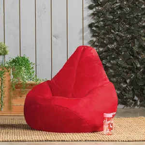 Veeva Kids Indoor Outdoor Bean Bag Gaming Chair Red