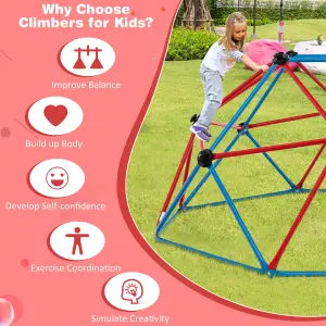 Costway 6FT Dome Climber Climbing Frame Geometric Climbing Dome Kids Toddlers Garden Gym