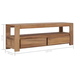 Berkfield TV Cabinet 120x30x40 cm Solid Teak Wood