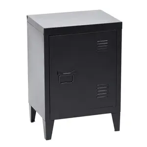 Mira Bedside Table Black White