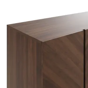 GFW Catania 3 Door 4 Drawer Wardrobe Royal Walnut