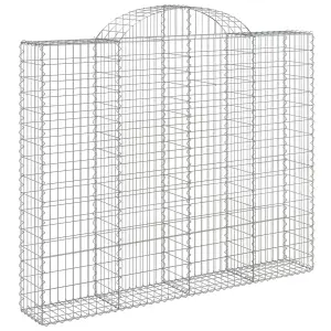 Berkfield Arched Gabion Basket 200x30x160/180 cm Galvanised Iron