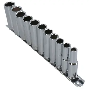 3/8" drive sockets deep metric sockets 8mm - 19mm 11pc