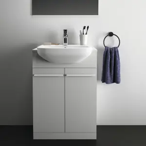 Ideal Standard i.life A Gloss White Rectangular Semi-recessed Basin (W)50cm