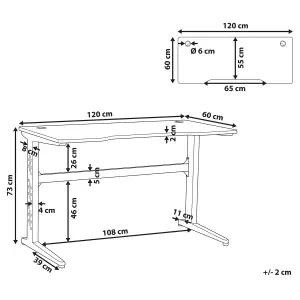 Beliani Modern Gaming Desk Black DEXTER