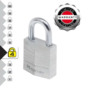 Master Lock Aluminium Open shackle Padlock (W)30mm