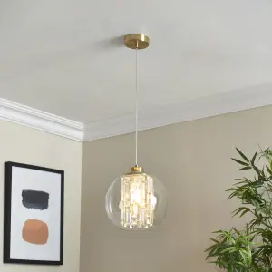 Harbour Studio Mallorie Gold Light pendant, (Dia)250mm