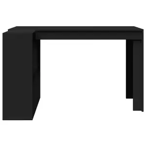 Berkfield Office Desk Black 123.5x73.5x75 cm Engineered Wood