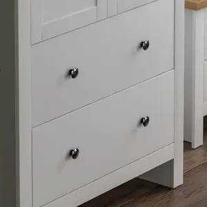 Vida Designs Arlington White 2 Door 2 Drawer Wardrobe (H)1875mm (W)840mm (D)495mm