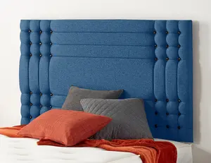 Somnior Flexby Plush Navy Divan Base With Headboard - Double