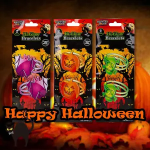 Halloween Glow Stick Bracelets Pack of 2 1 Piece Mystery Bag  MultiColour